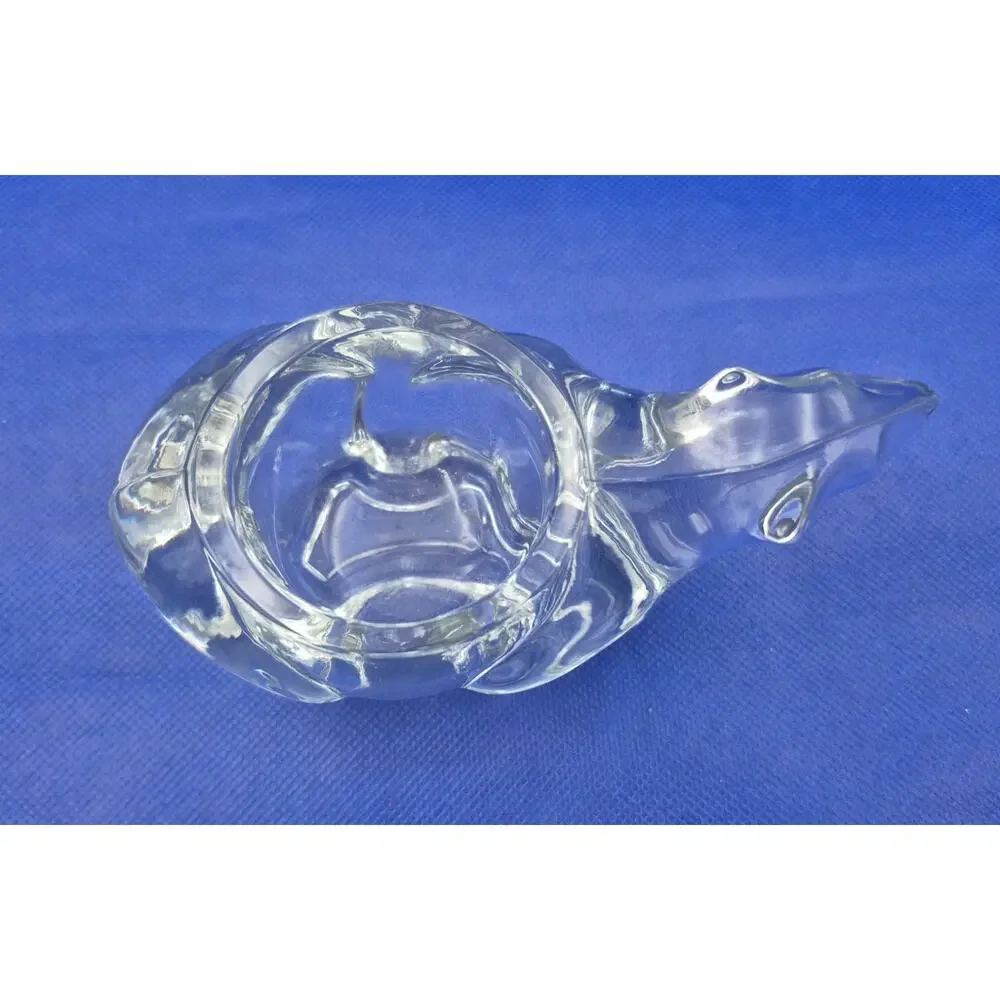 Vintage Indiana Glass Clear Polar Bear Votive Candle Holder 4.5